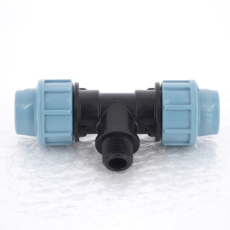 Тройник ПНД переходной под обжим НР 20 x 1/2 " полиэтиленовый UNIDELTA