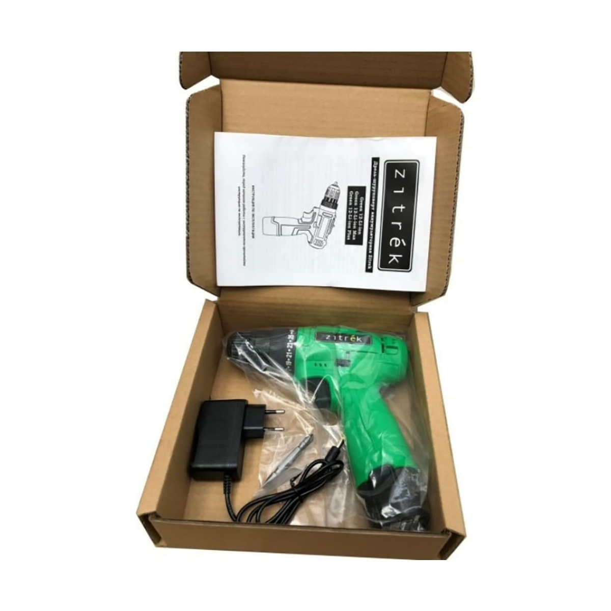 Дрель-шуруповерт аккум. green 12-li-ion 2 а/ч (1) "zitrek" 063-4041