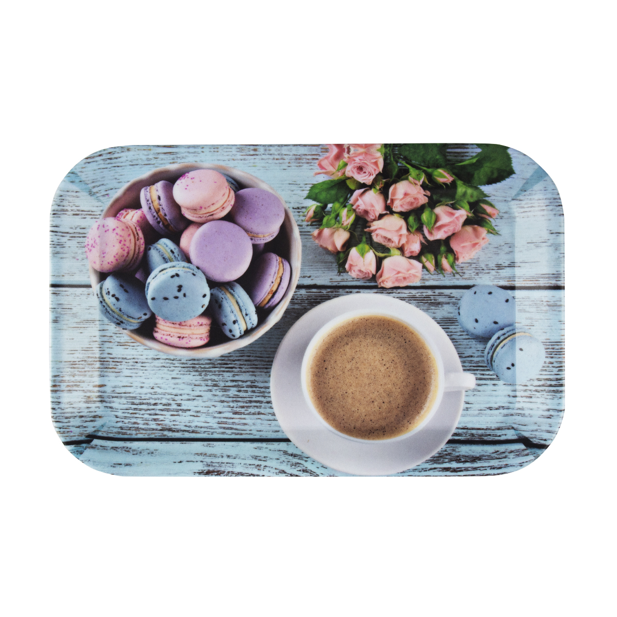 Поднос сервировочный "fantasia" 28,9*18,9*1,8 см, термост. пластик (1/12/36) "mallony"