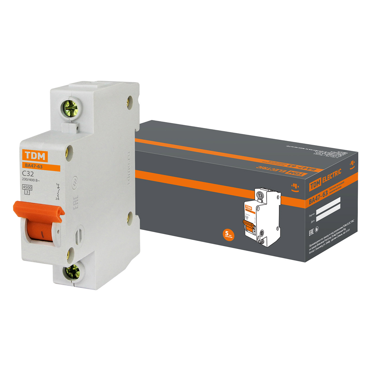 Выключатель автомат. ва47-63 1р 32а 4,5ка тип с (12/120) tdm sq0218-0006