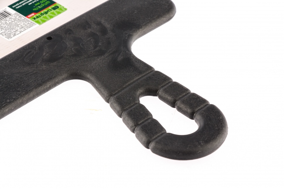 Шпатель из нержавеющей стали, 200 мм, зуб 4 х 4 мм, пластмассовая ручка Сибртех (85456)