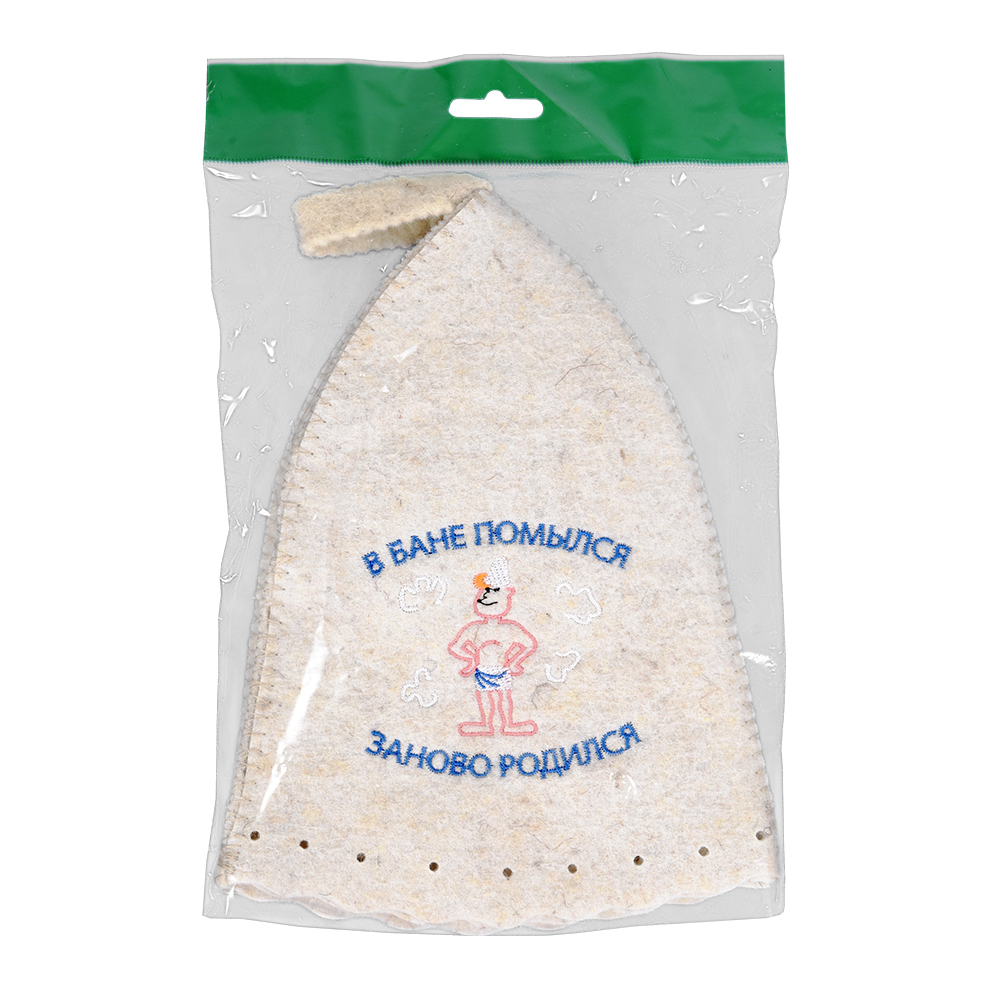 Шапка для бани и сауны "в бане помылся - заново родился" (1/20) "hot pot" 41164