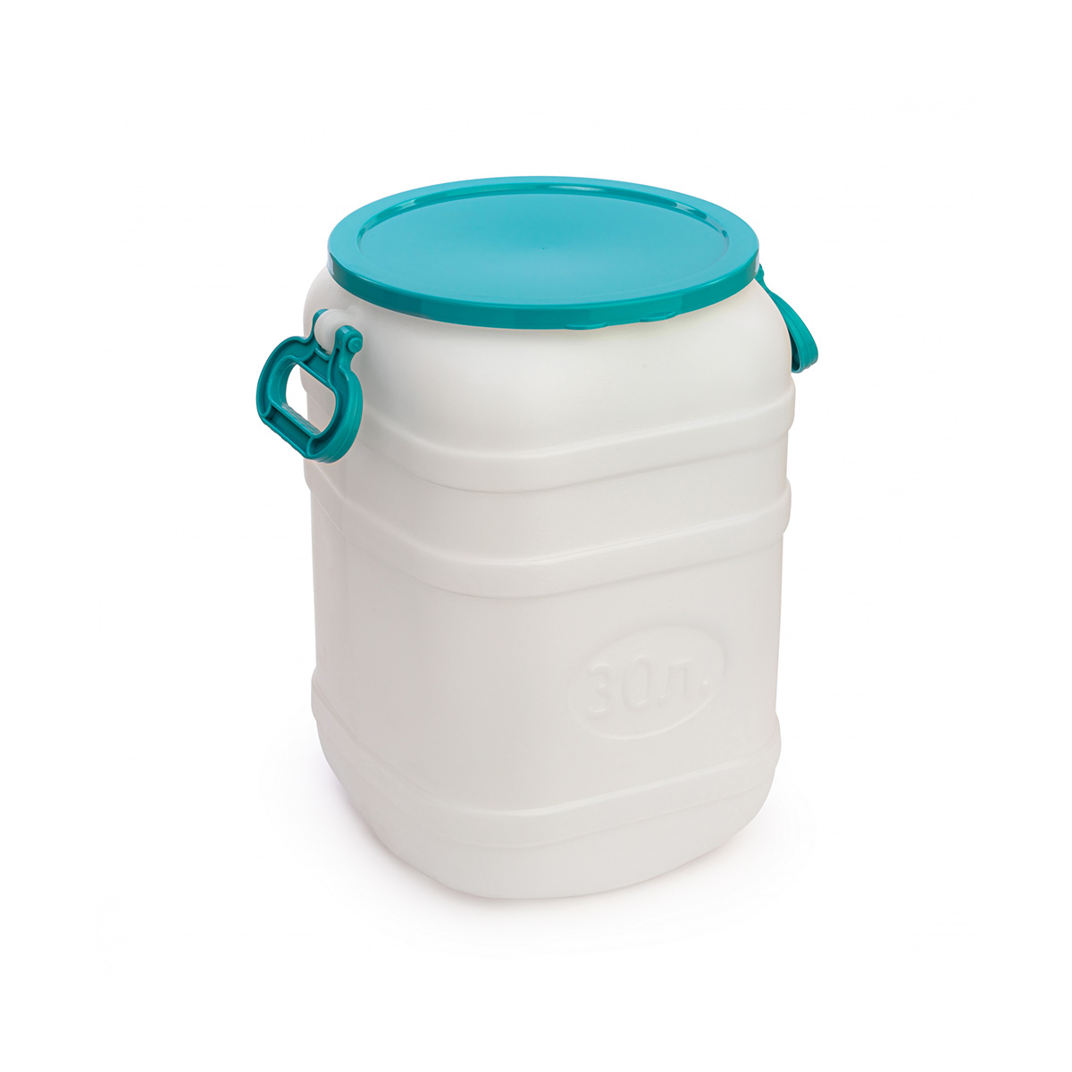 Канистра-бочка пласт.  30 л  с крышкой и ручками (d горл. 250 мм) (1/4) "альтернатива" м1144