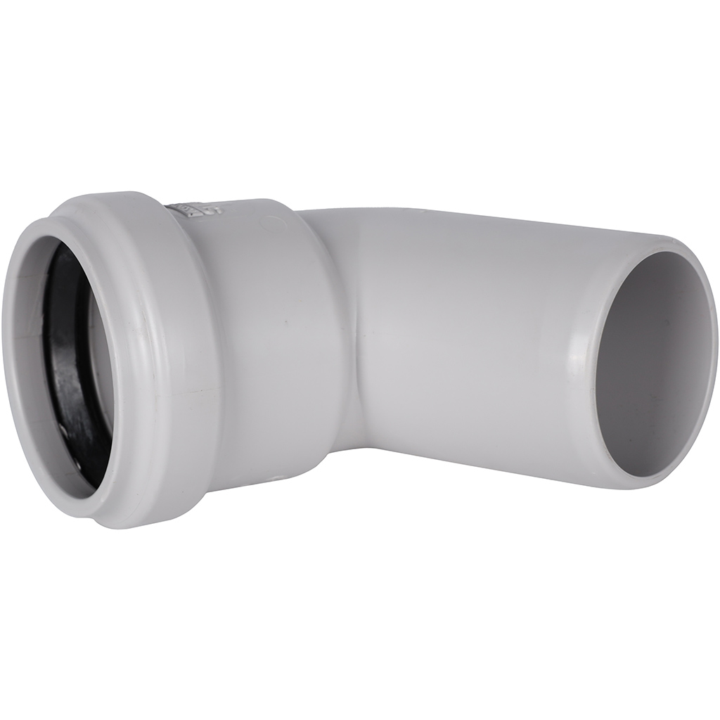 Отвод 67° канализационный бесшумный D = 58 мм STOUT
