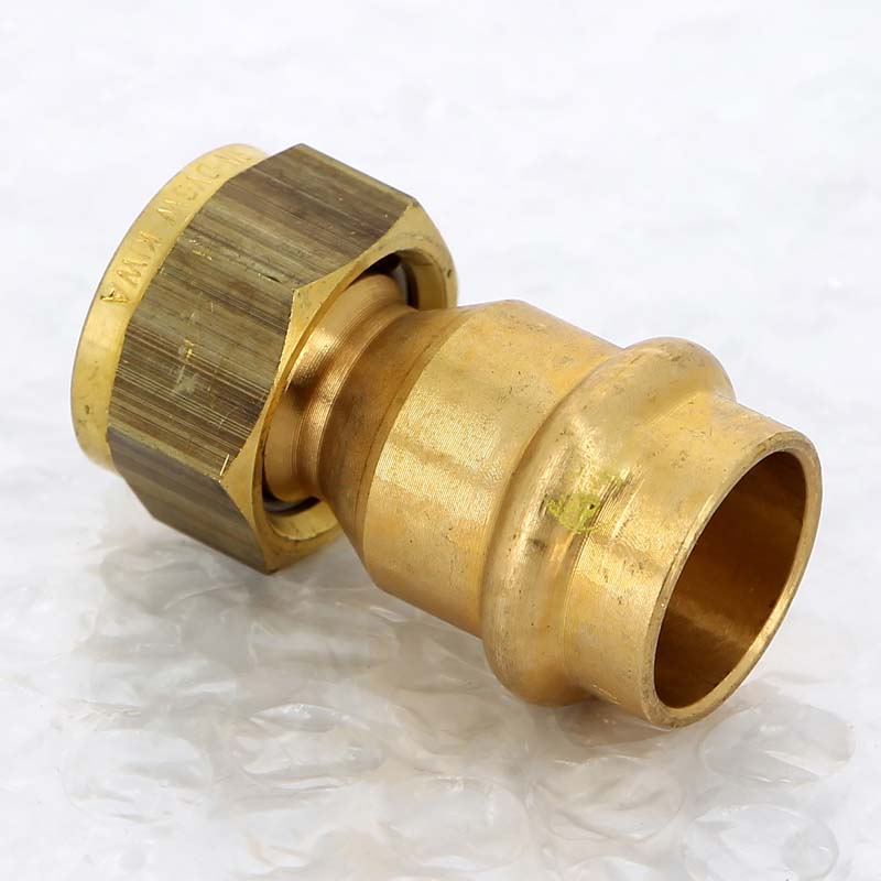 Муфта пресс-В с накидной гайкой плоская прокладка бронза Profipress G VIEGA 18 х 1/2"