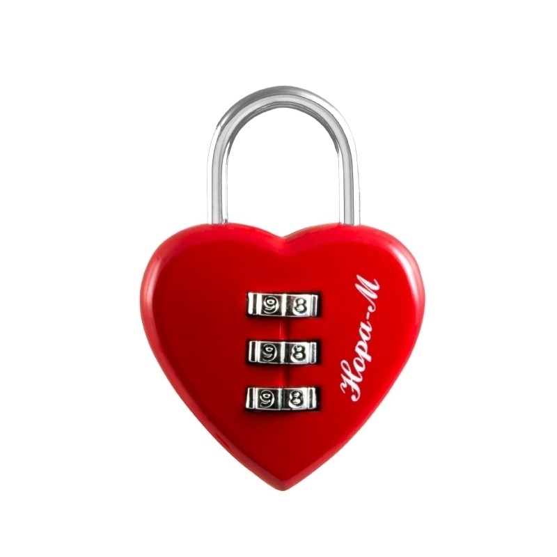 Замок навесной кодовый  606 красный (18/360) "нора-м"