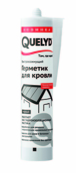 УД_QUELYD быстросохнущий герметик для кровли,черный (300мл)