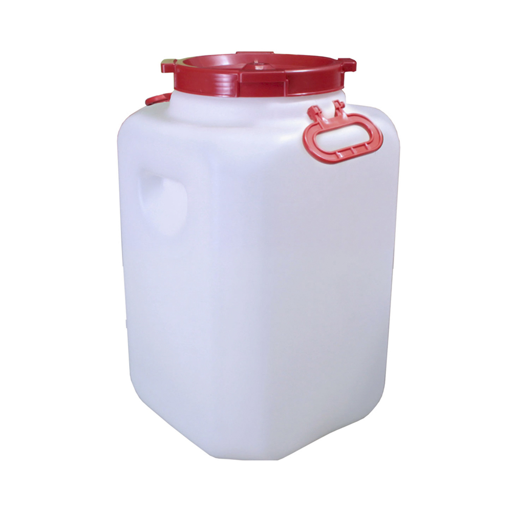 Канистра-бочка пласт. 60 л прямоуг. с крышкой и ручками (d горл. 215 мм) (1/4) "альтернатива"  м577