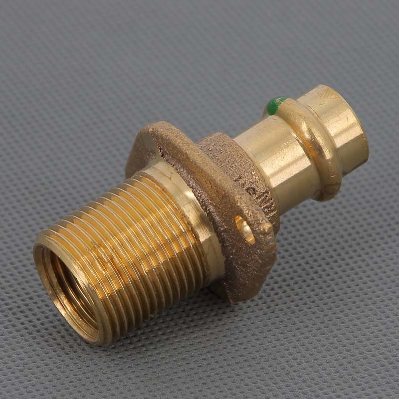 Водорозетка прямая 15x1/2' пресс-В с контргайкой 3/4' Sanpress VIEGA