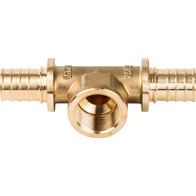 Тройник-переходник 25 x 3/4" ВР аксиальный для труб PE-X STOUT