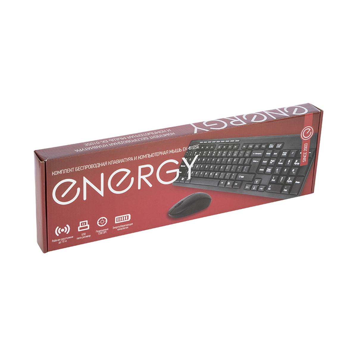 Клавиатура + мышь ek-010se беспроводной комплект (1/20) "energy"