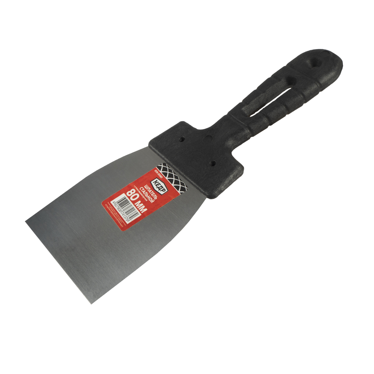 Шпатель стальной   80 мм пластм. ручка (5/25/250) "кедр"  039-0080