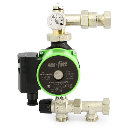 Смесительная группа UNI-FITT SOLOMIX X c эксцентриком ВР и насосом UNI-FITT ECP