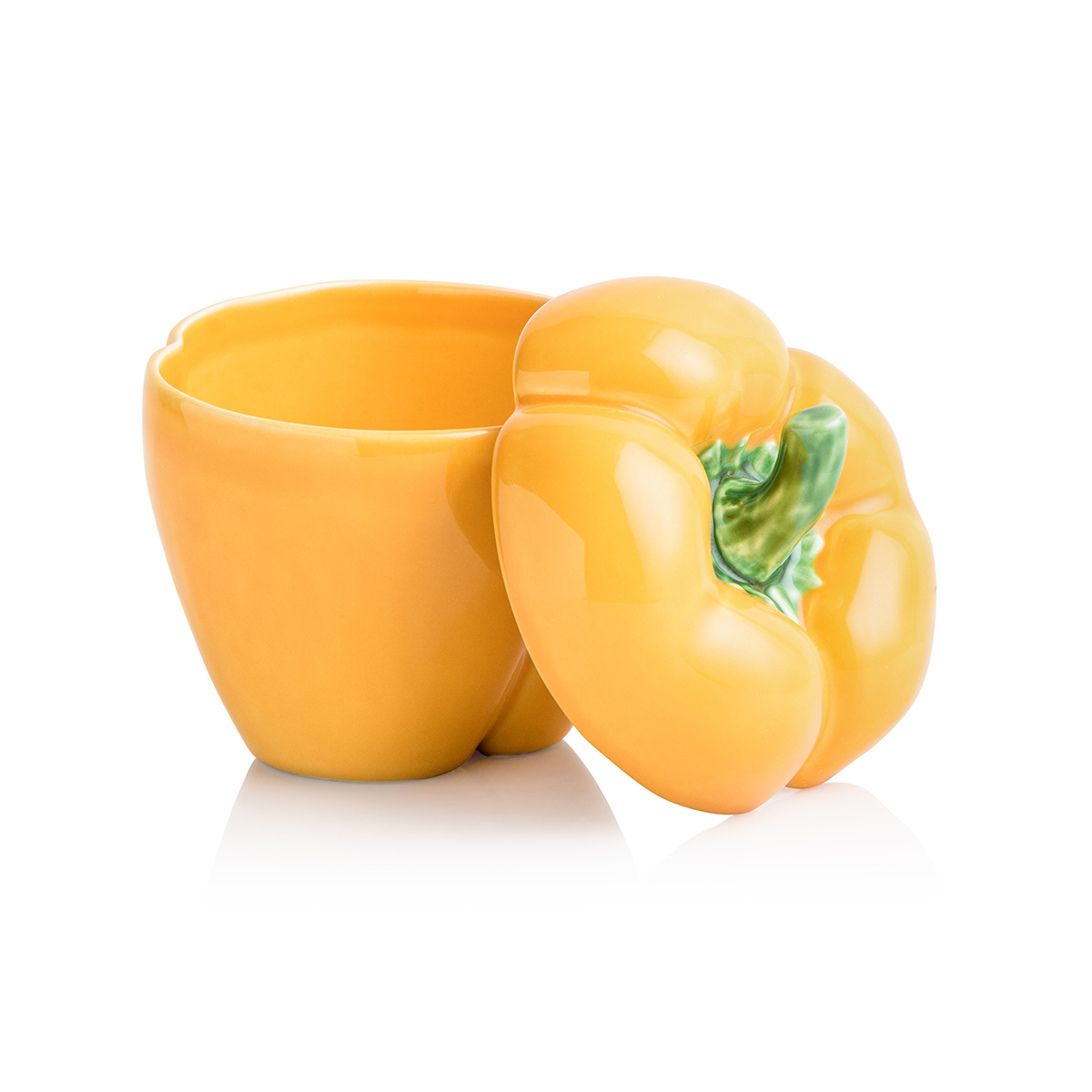 Емкость с крышкой "перец" 12,5 см, керамика (желтый) (1) "bordallo pinheiro" bor65018681