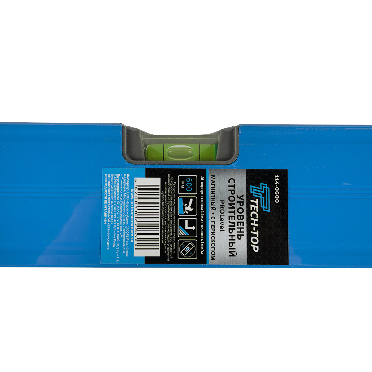 Уровень "prolevel" магнитный с перископом  600 мм (1/40) "tech-top"  114-0600