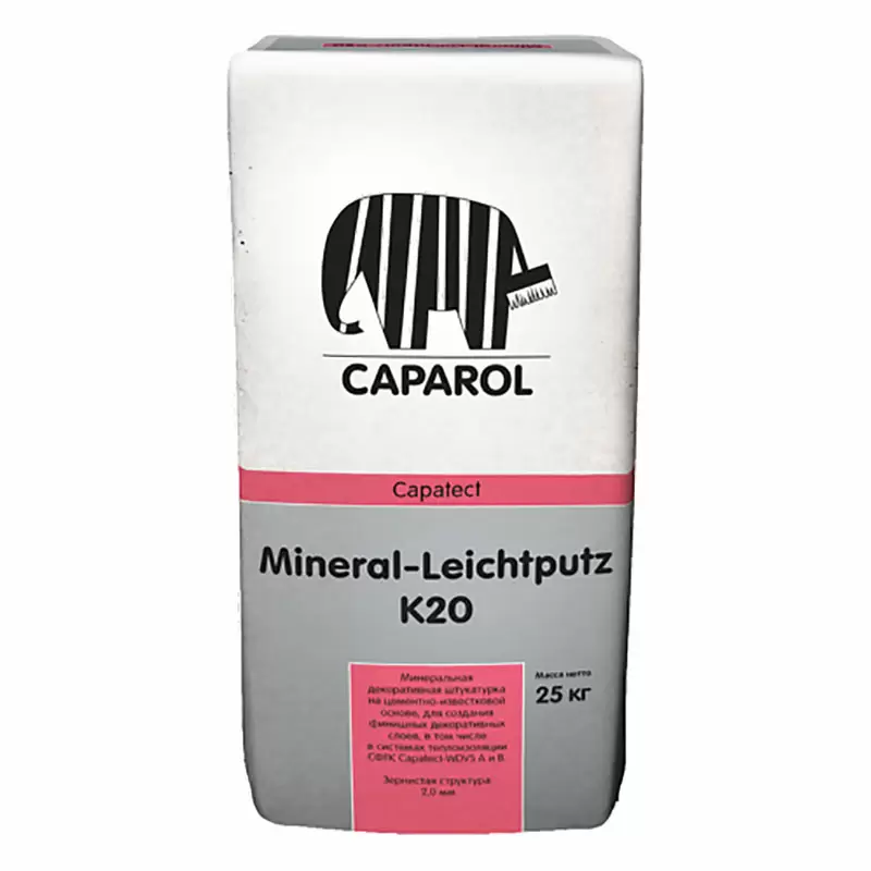 CAPAROL CAPATECT MINERAL LEICHTPUTZ K30 штукатурка декоративная на минеральной основе (25кг)