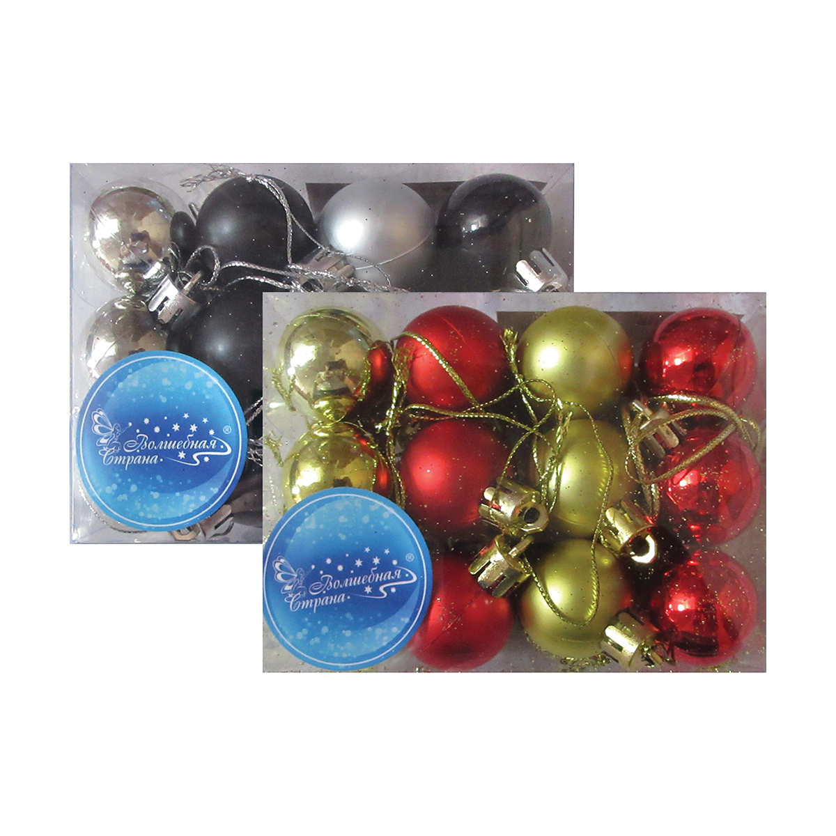 Шары новогодние sycb17b-084 набор 24 шт. d - 3 см, разноцв. (1/200) "волшебная страна"