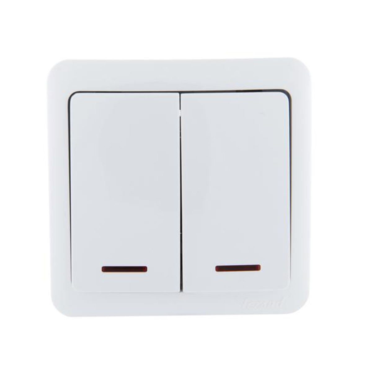 Выключатель открыт. уст. "viola" 2-х кл. с индикатором, белый (1/12/144) "lezard" 751-0200-112