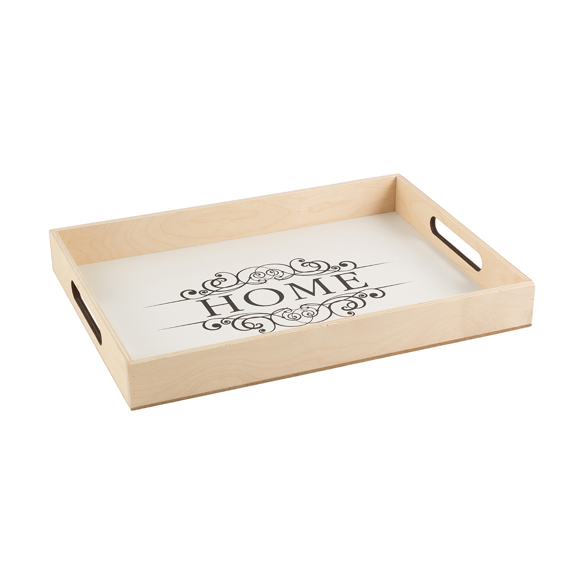 Поднос сервировочный "home" 32*27 см (белый) (1/6) "волшебная страна"