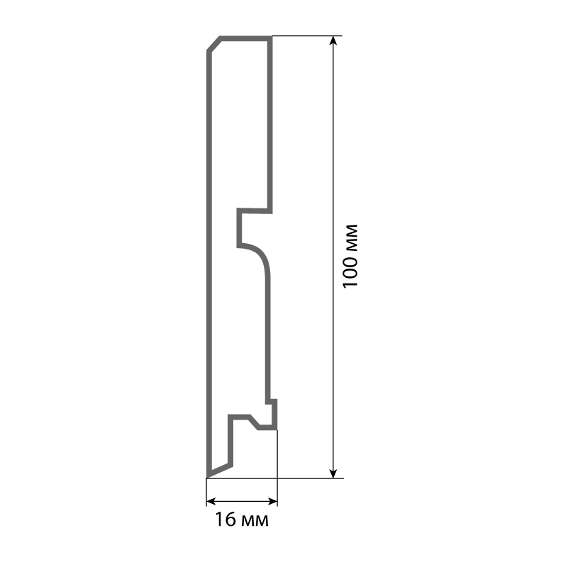 Finitura dekor F3 100х16х2400/ белый ASW