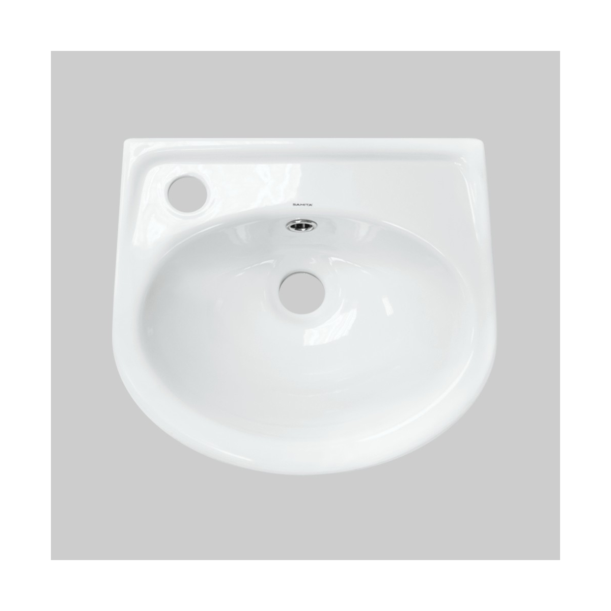 Раковина "лада" уп мини белая "sanita" wb.mn/lada/37-l/wht.g/s1