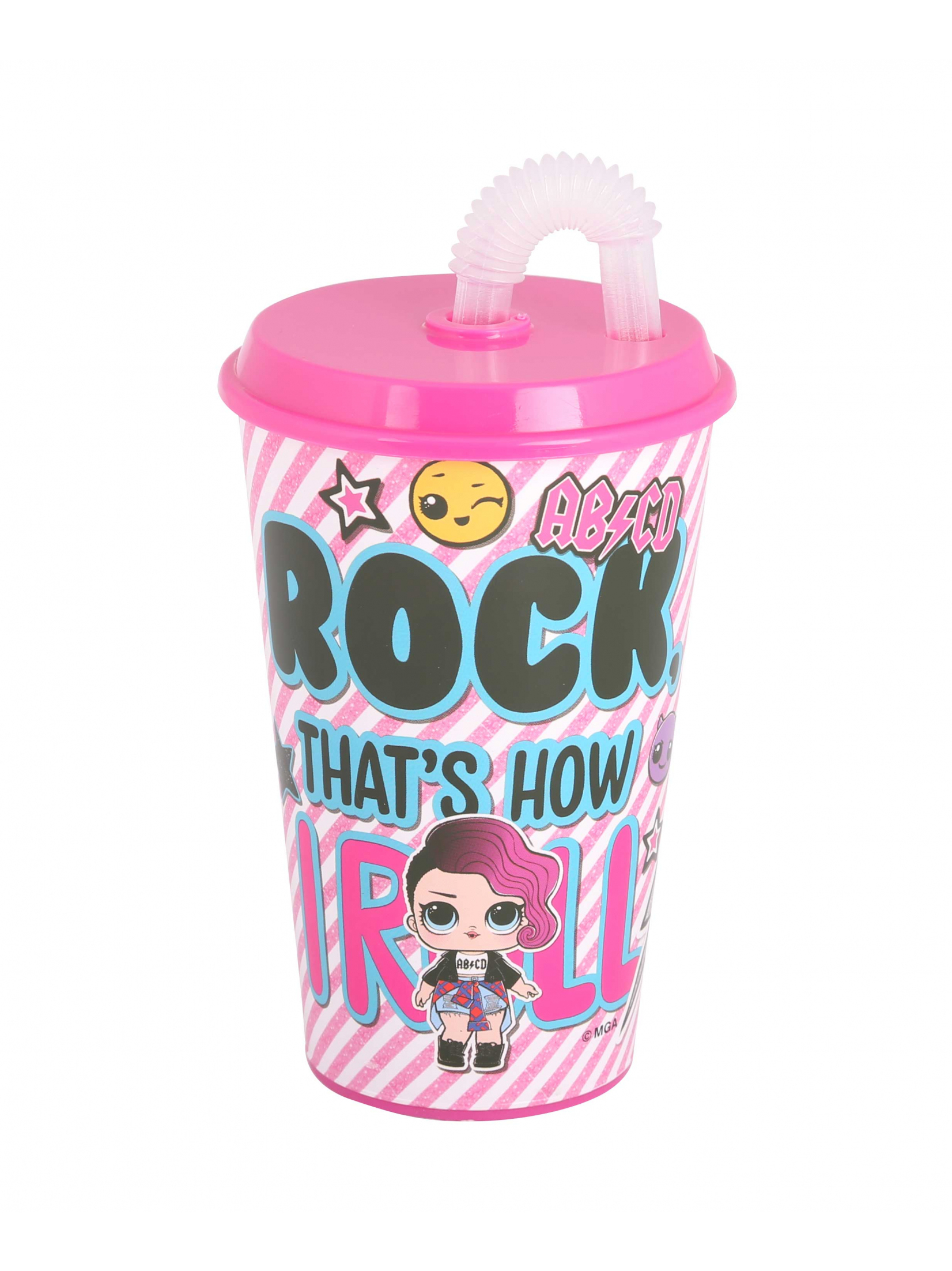Стакан пласт. "lol surprise" 0,5 л с крышкой и трубочкой (1/30) "альтернатива"  м7630