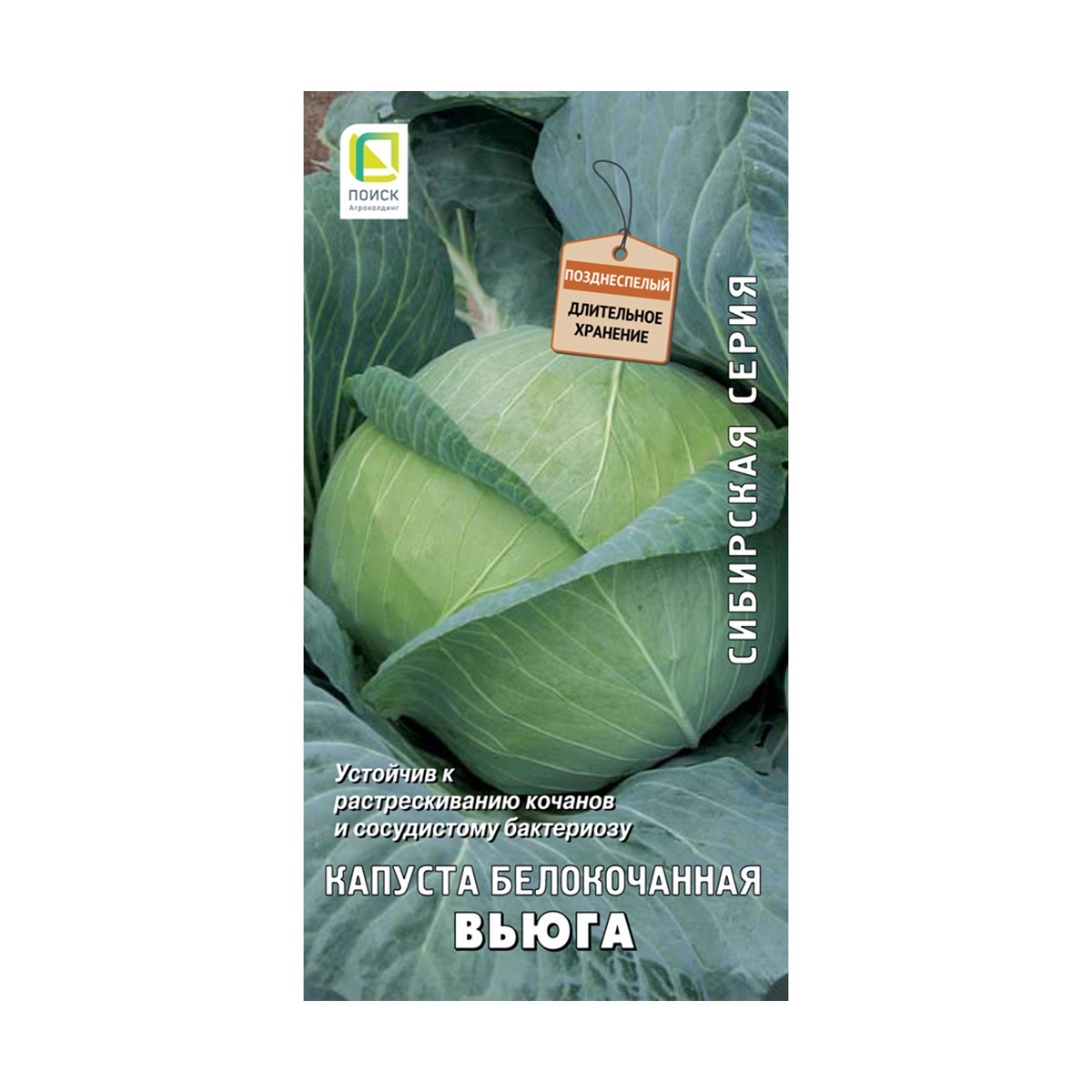 Семена капуста белокочанная "вьюга" 0,5 г (10/100) "сибирская серия"