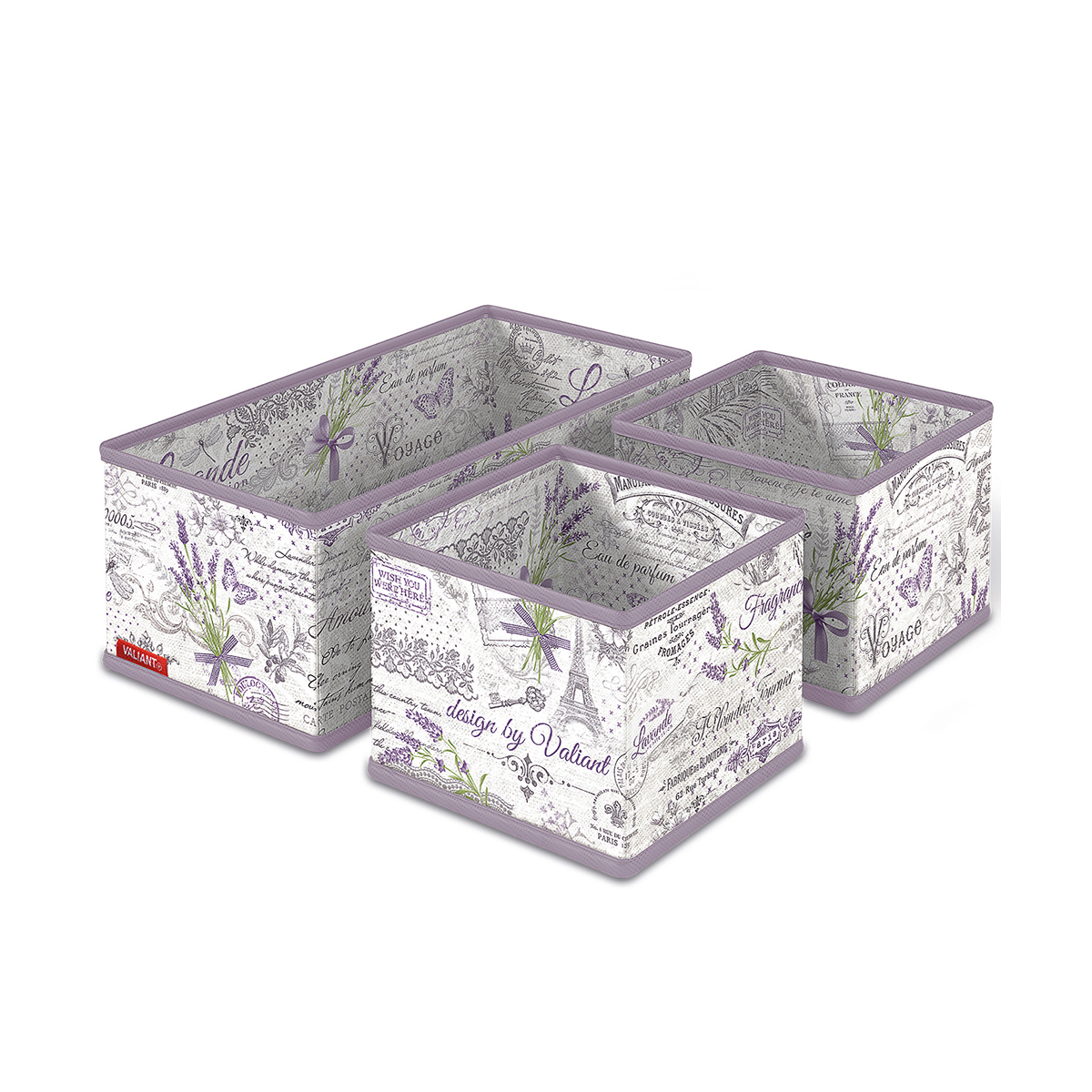 Органайзеры для хранения "lavande" 3 шт. (28*14*11 см; 2 шт. 14*14*11 см) (1/24) "valiant" lv-s3