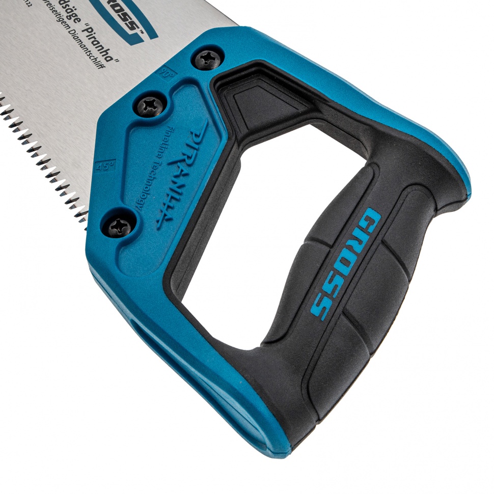 Ножовка по дереву "PIRANHA", 300 мм, 7 TPI, 3D-зуб, двухкомпонентная рукоятка Gross (24122)