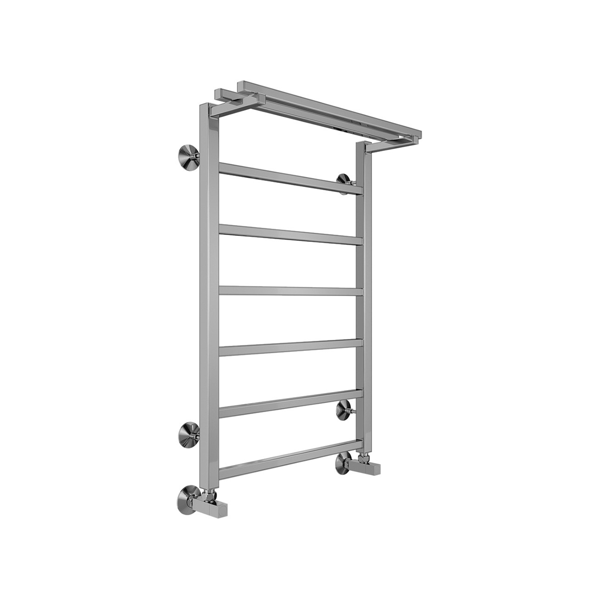 Полотенцесушитель водяной "контур" п7 500*800 с перекладиной (хром) "terminus"