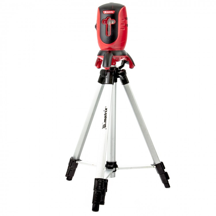 Уровень лазерный ML01T, дальность 10 м, точность ± 0.5 мм. / 1 м, длина волны 650 нм, проекция 1 вертикальная 1 горизонтальная плоскость, резьба под штатив 5/8", штатив в комплекте Matrix (35063)