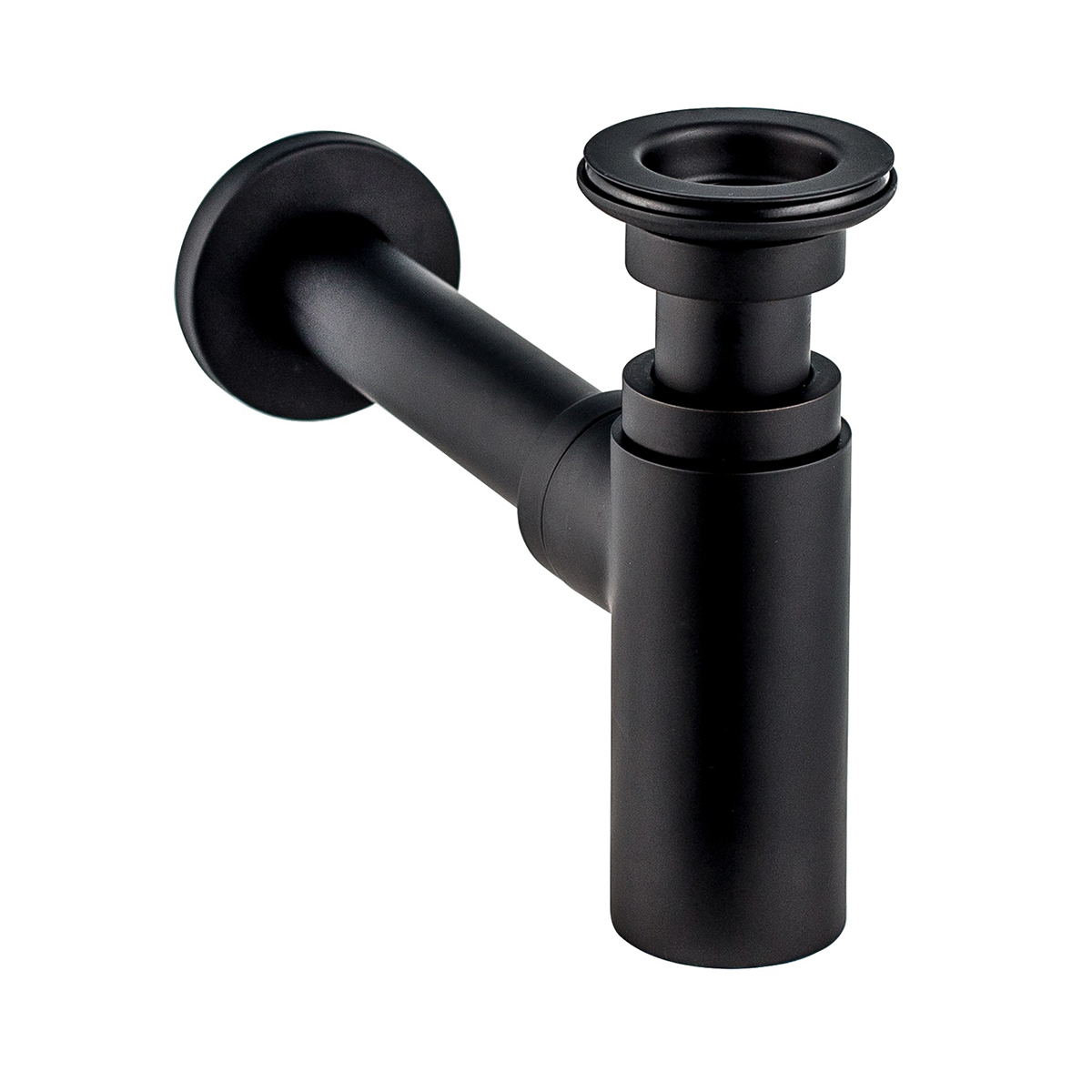 Сифон "lineis" с выпуском 1 1/4" х 32 мм латунный (черный) (1/12) "wirquin"