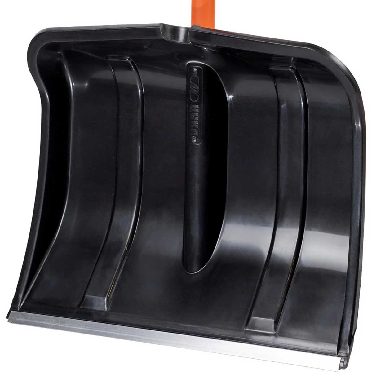 Лопата снег. пласт. "богатырь" 500 х 375 мм (3) с метал. черенком и ручкой, с мет. пластиной "цикл"