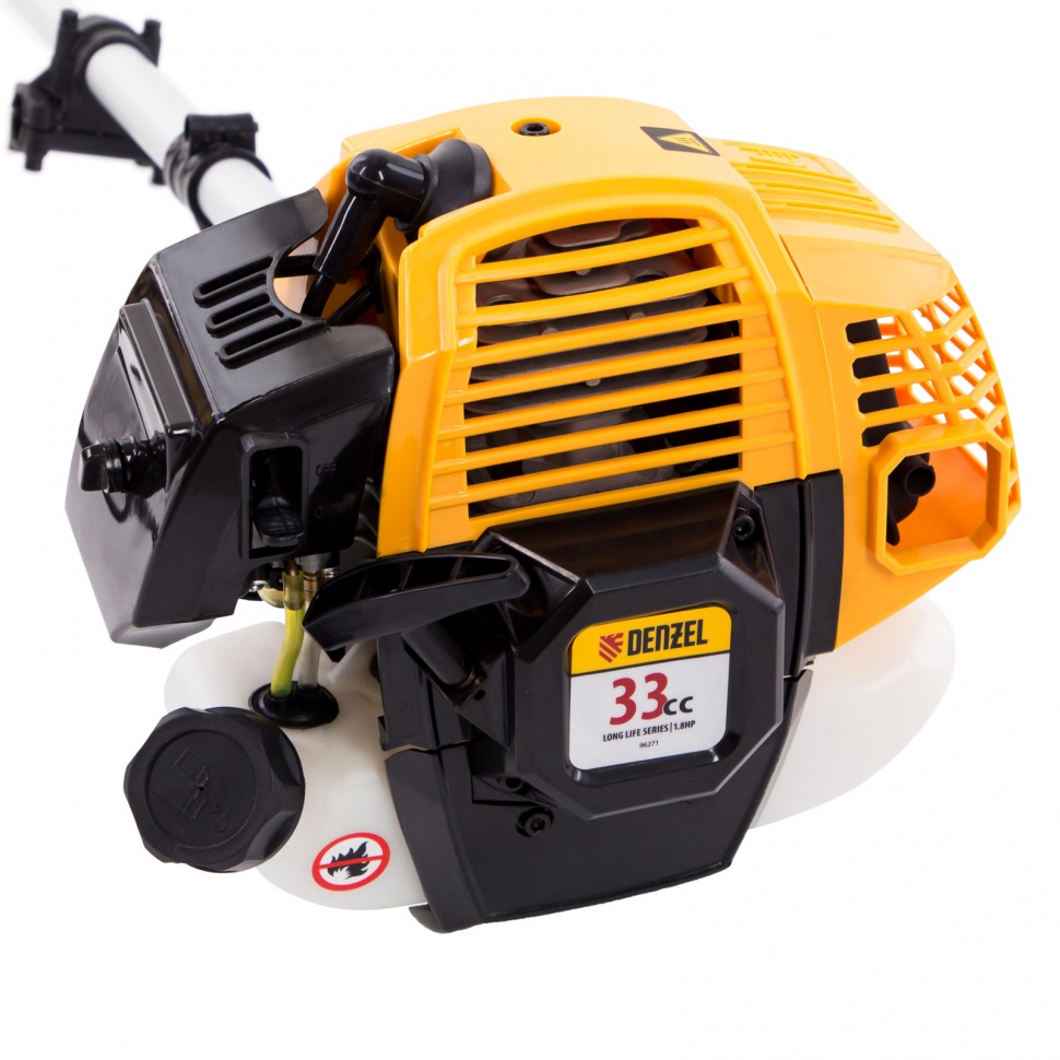Триммер бензиновый DR-33, 33 см3, неразъемная штанга, состоит из 2 частей Denzel (96271)