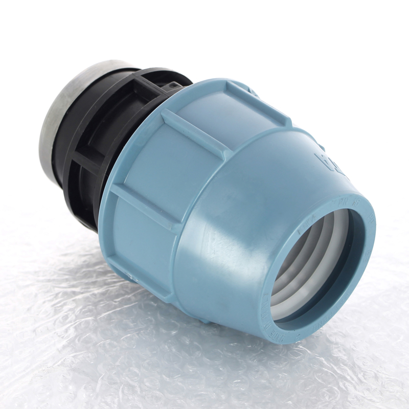 Муфта обжимная ВР 63 x 2" для водопроводных ПНД труб UNIDELTA