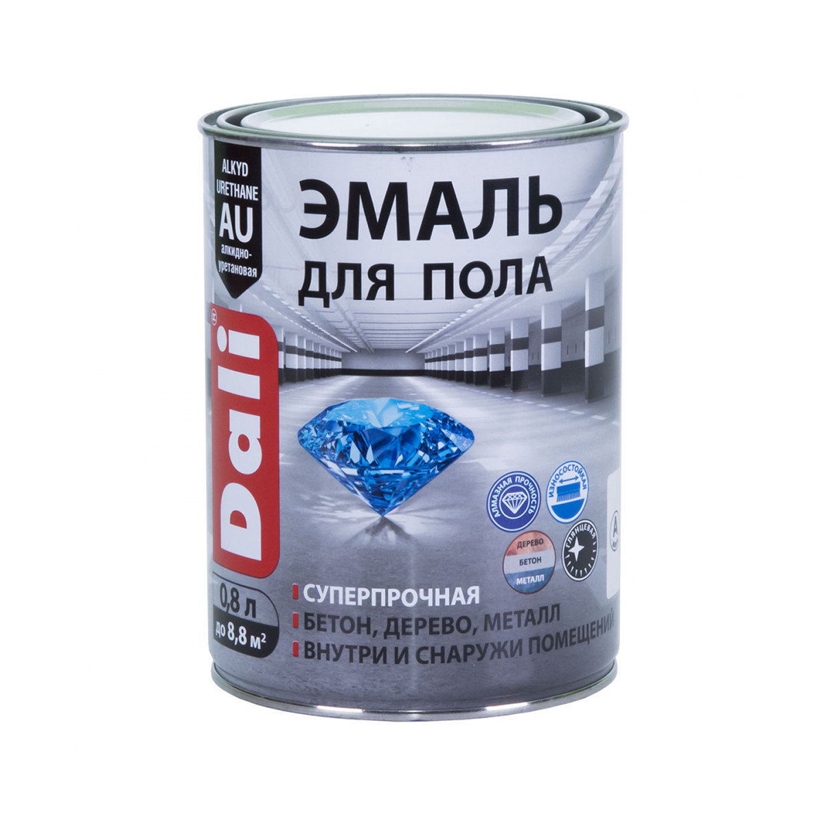 Эмаль "dali" для пола  база c  0,8 л (6) "рогнеда"