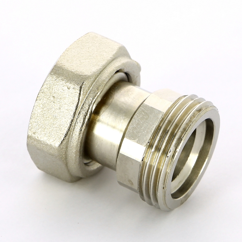 Американка для арматуры с плоской прокладкой и обратным клапаном 1" x 1" ВН никель UNI-FITT