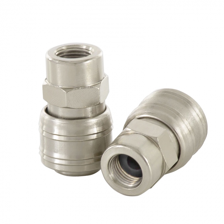 Муфта универсальная быстросъемная ("мама"), 1/4, внутренняя резьба, 2 шт, Stels (57050)