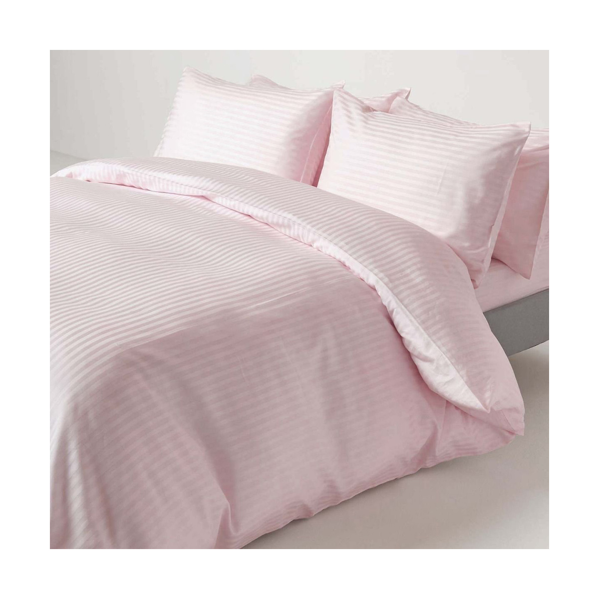 Простыня "stripe" 150*220 см (розовый крем) (1/13) "sonnet"