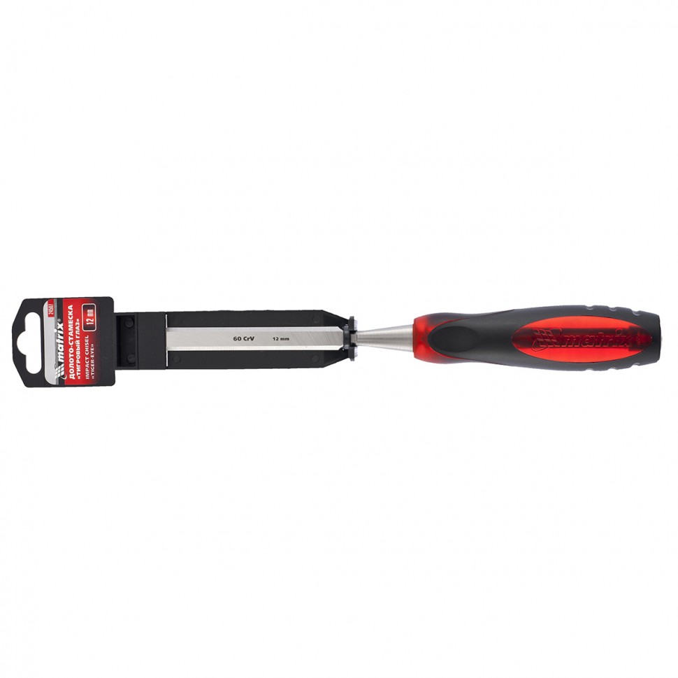 Долото-стамеска "Тигровый глаз", 12 мм, двухкомпонентная обрезиненная рукоятка Matrix (24507)