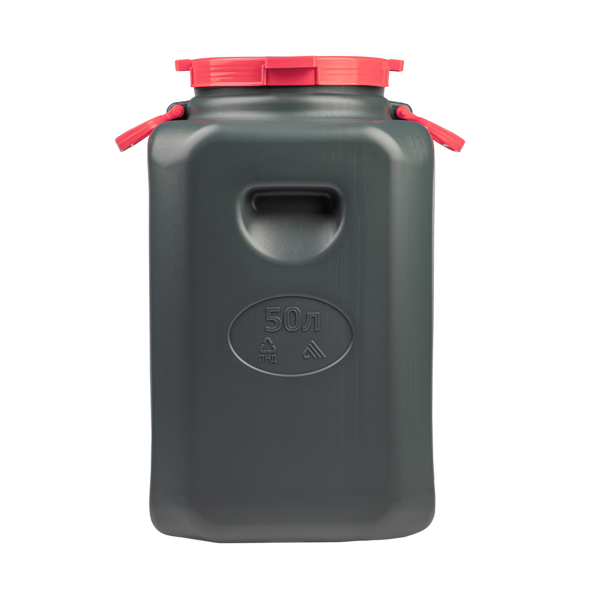 Канистра-бочка пласт. "эконом" 50 л с крышкой и ручками, горловина 215 мм (1/4) "альтернатива" м8331