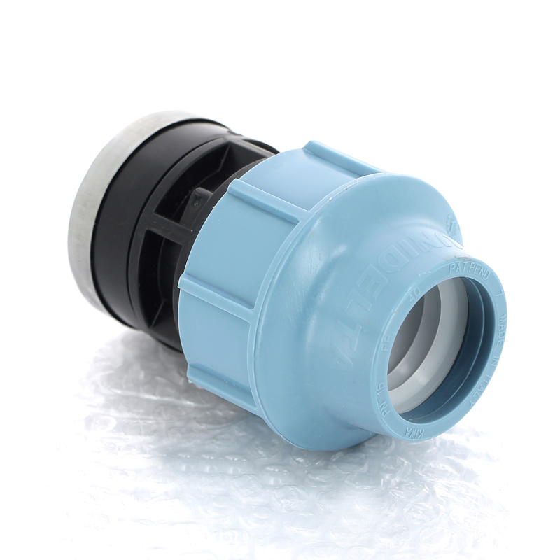 Муфта обжимная ВР 40 x 1"1/2 для водопроводных ПНД труб UNIDELTA