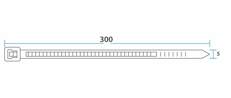 Хомуты нейлон 4,8 х 300 мм (набор 100 шт.), белые (1/10/100) "rexant" 07-1302