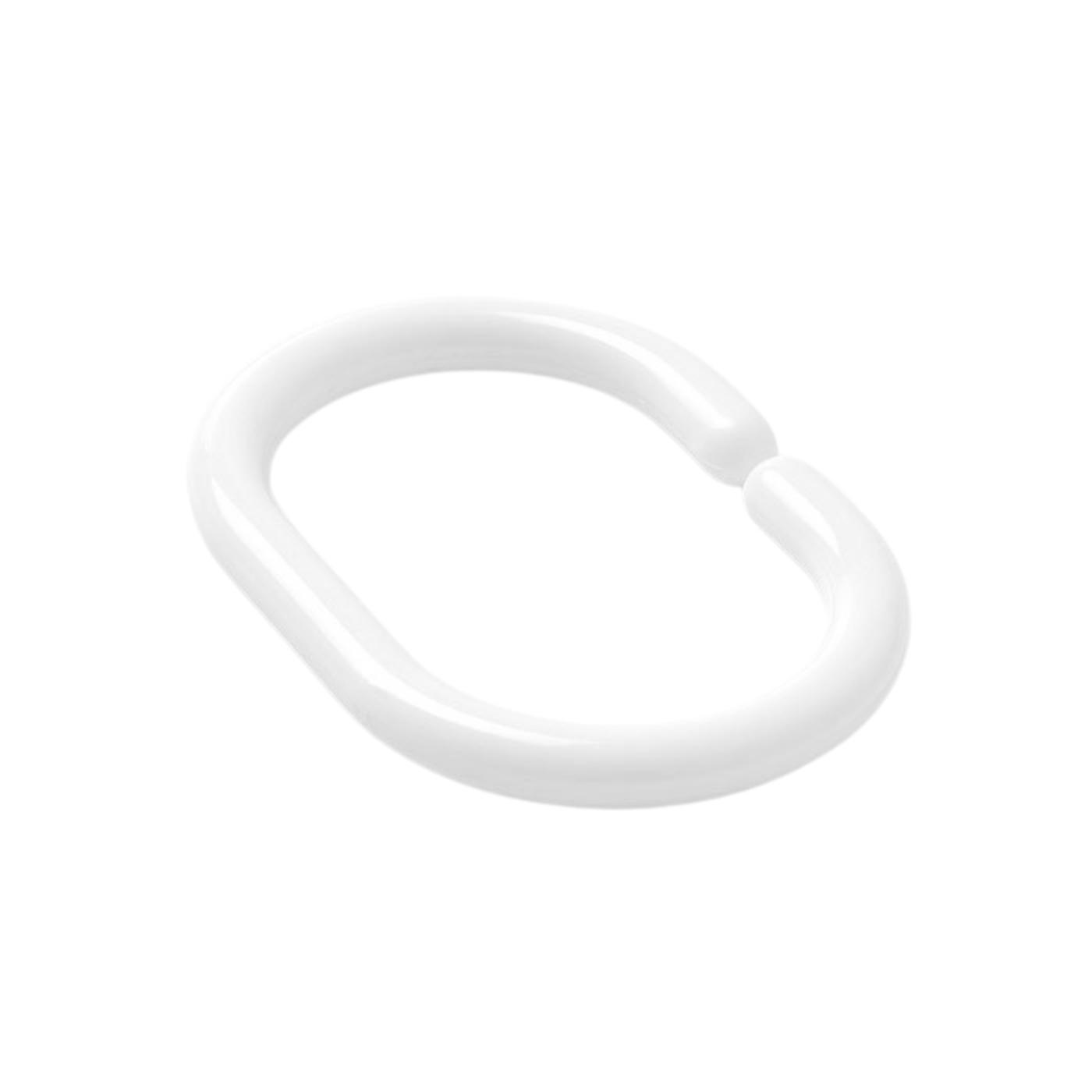 Кольца для штор в ванную набор 12 шт. (белые) (1/100) "iddis" rid011p