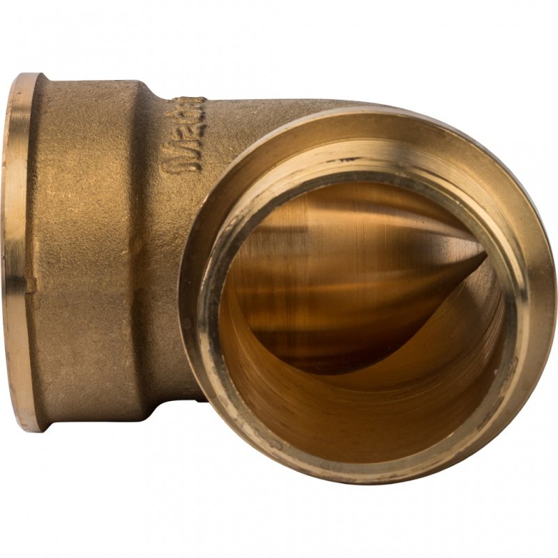 Угол резьбовой ВН с упором 2" латунь STOUT
