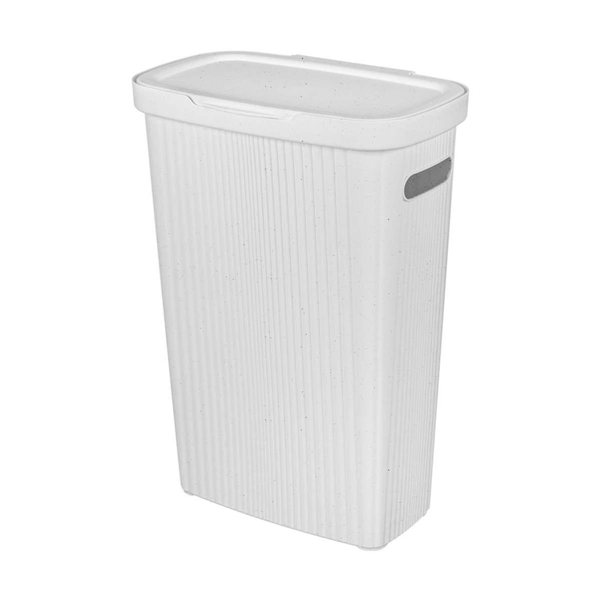 Корзина для белья "velvet" 45 л 450*290*630 мм (светло-серый флэк) (1/7) "бытпласт"