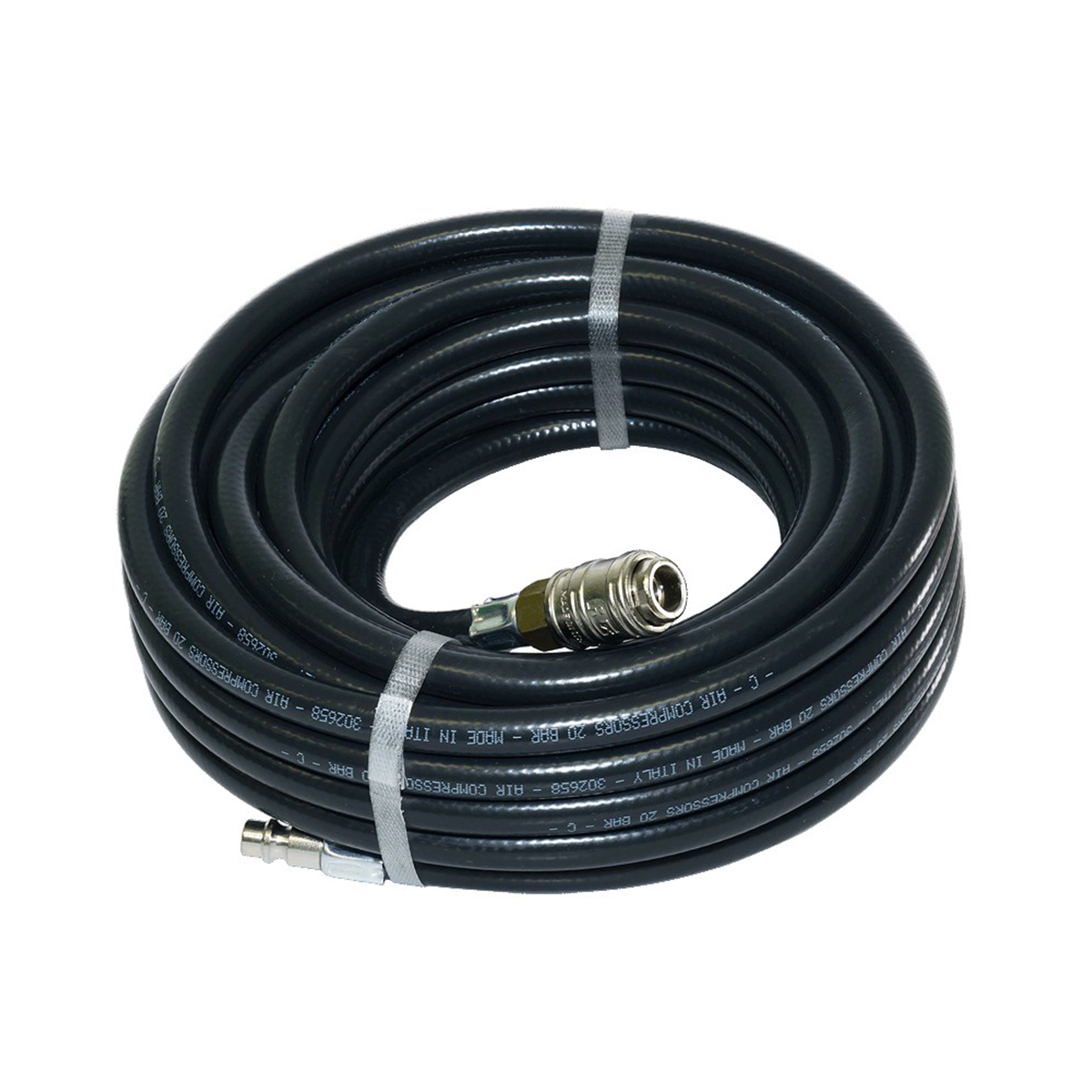 Шланг резиновый для пневмоинструмента d=6/11 мм 20 м, с фитингами rapid (1) "fubag" 170103