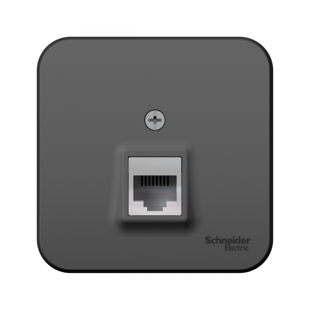 Розетка телефонная открыт. уст. "blanca" rj11, антрацит (1/12/24) "schneider"