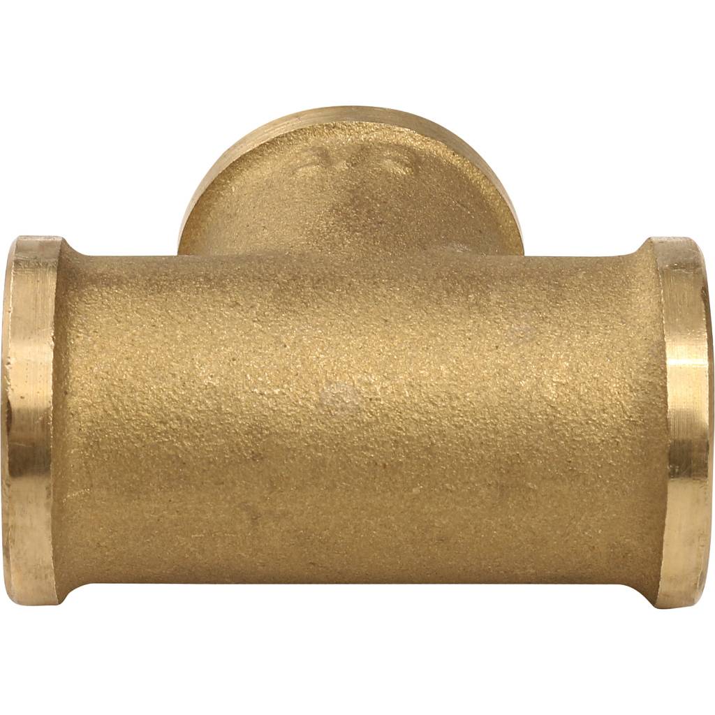 Тройник резьбовой ВР 3/8" латунь TIEMME