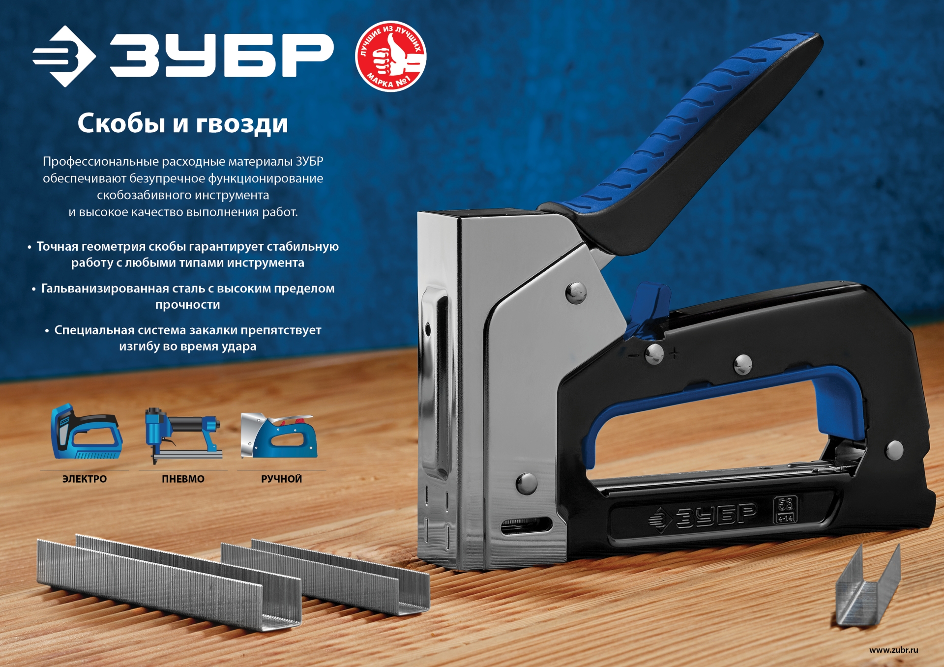 ЗУБР тип 36 (L) 14 мм, 1000 мм, калибр 20GA, скобы кабельные для степлера, Профессионал (31612-14)